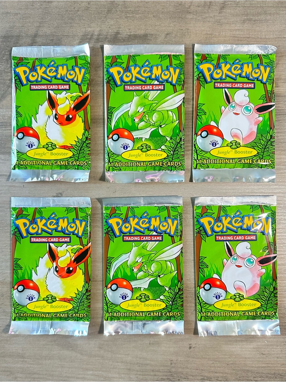 Pokemon Lot of (6) Sealed Unopened Packs 1999 1st Edition Novelty Cards. Proxy.